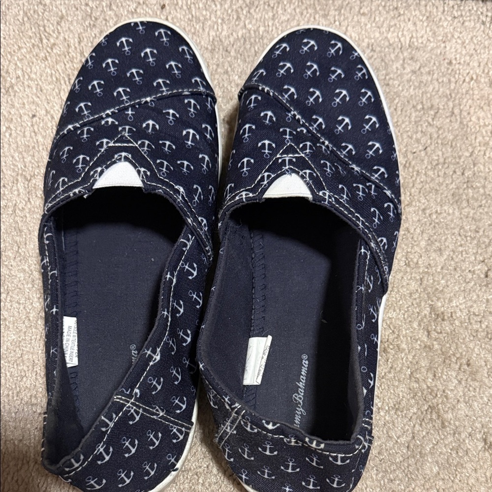 Tommy Bahama Dark Blue Anchor Loafers